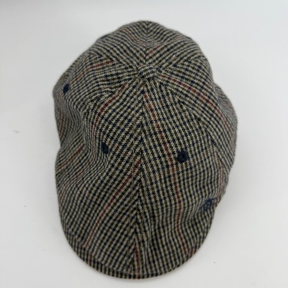 Original Penguin Original Wool Blend Herringbone Newsboy Flat Cap Hat Gray - Picture 5 of 10